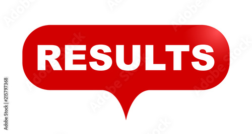 red vector bubble banner results