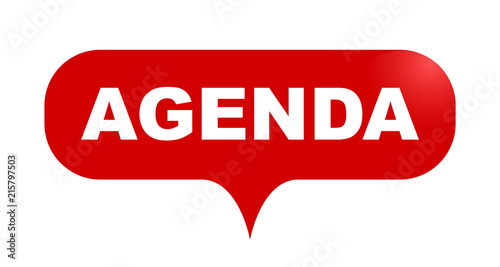 red vector bubble banner agenda