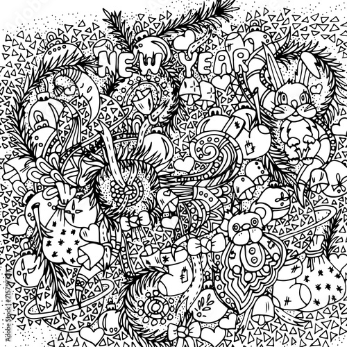 Wallpaper Mural New Year's pattern. Christmas cards Torontodigital.ca