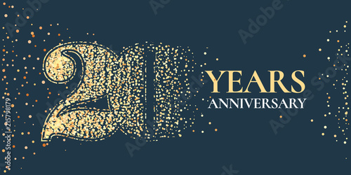 20 years anniversary celebration vector icon, logo