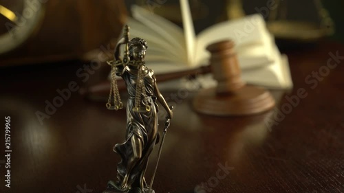 Law and Justice concept video, camera dolly