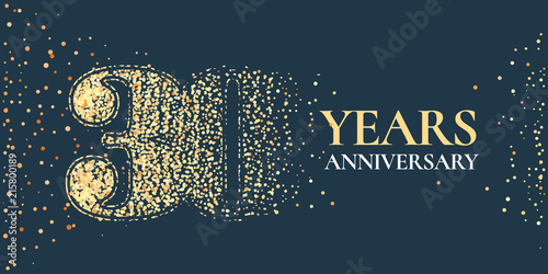 30 years anniversary celebration vector icon, logo