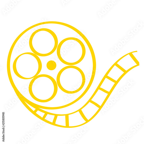 Handgezeichnete Filmrolle in gelb