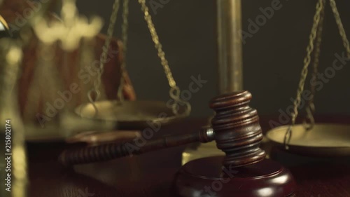 Law and Justice concept video, camera dolly