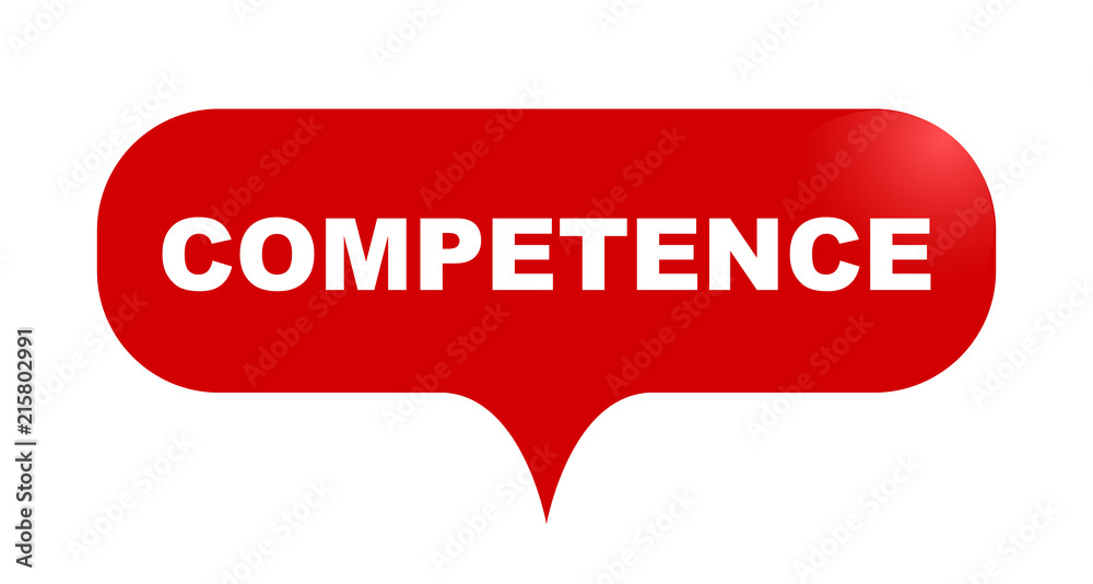 red vector bubble banner competence red vector bubble banner competence
