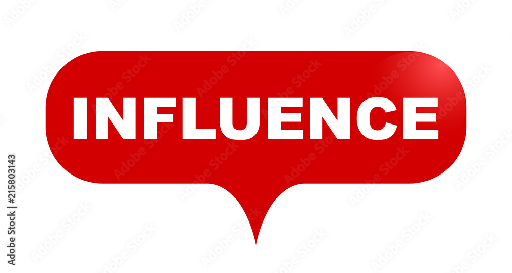 red vector bubble banner influence red vector bubble banner influence
