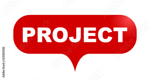 red vector bubble banner project