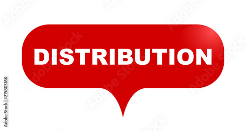 red vector bubble banner distribution