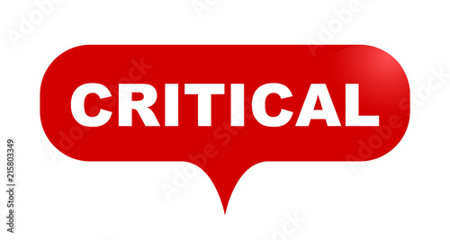 red vector bubble banner critical