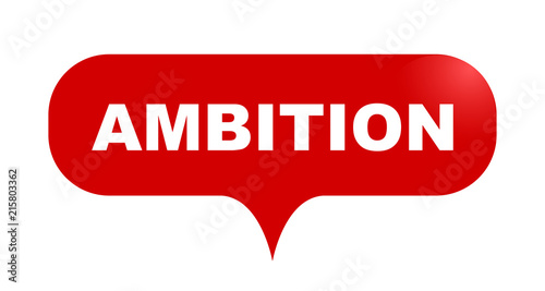 red vector bubble banner ambition