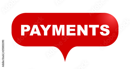 red vector bubble banner payments