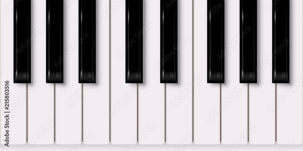 Vector music design element. Piano keyboard isolated on white background. Vector music design element. Piano keyboard isolated on white background.