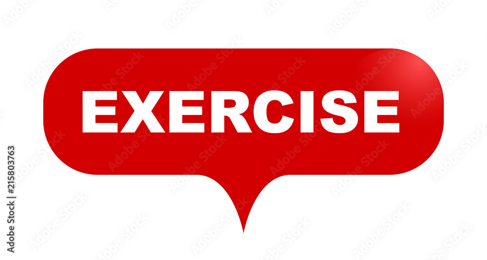 red vector bubble banner exercise red vector bubble banner exercise