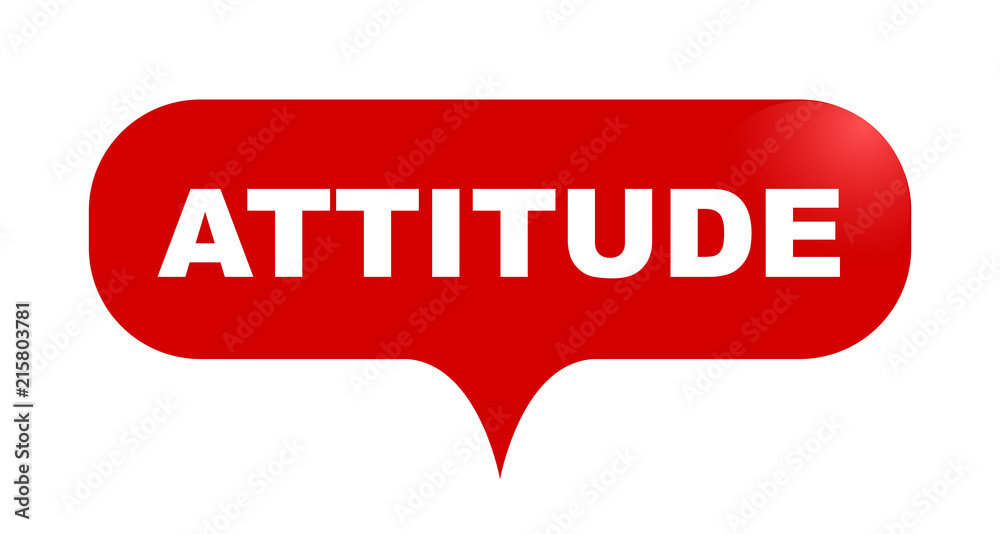 red vector bubble banner attitude red vector bubble banner attitude