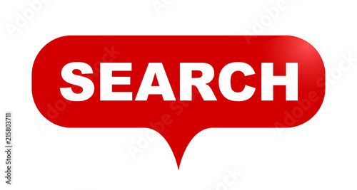 red vector bubble banner search