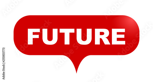 red vector bubble banner future