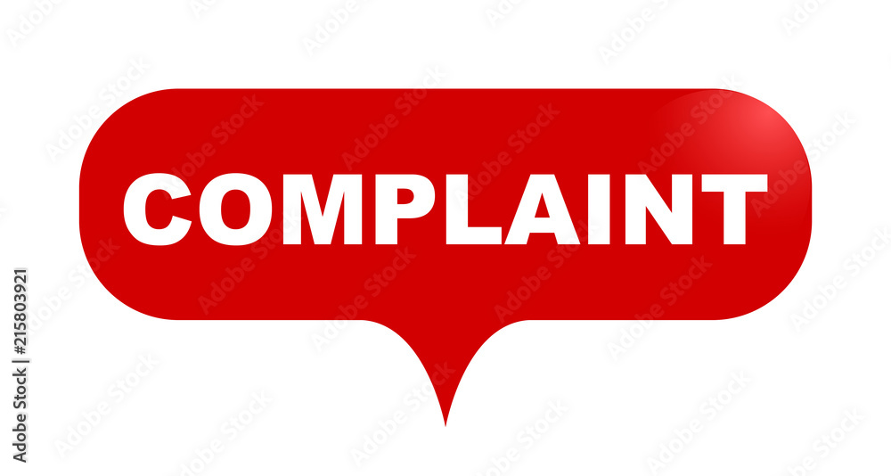 red vector bubble banner complaint red vector bubble banner complaint