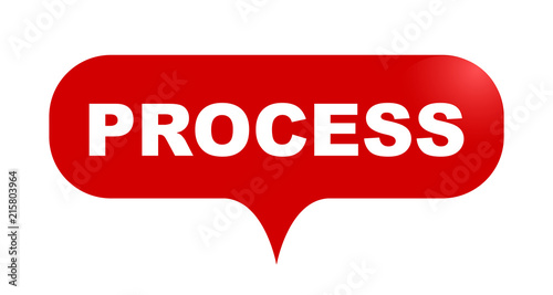 red vector bubble banner process