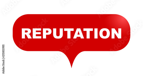 red vector bubble banner reputation