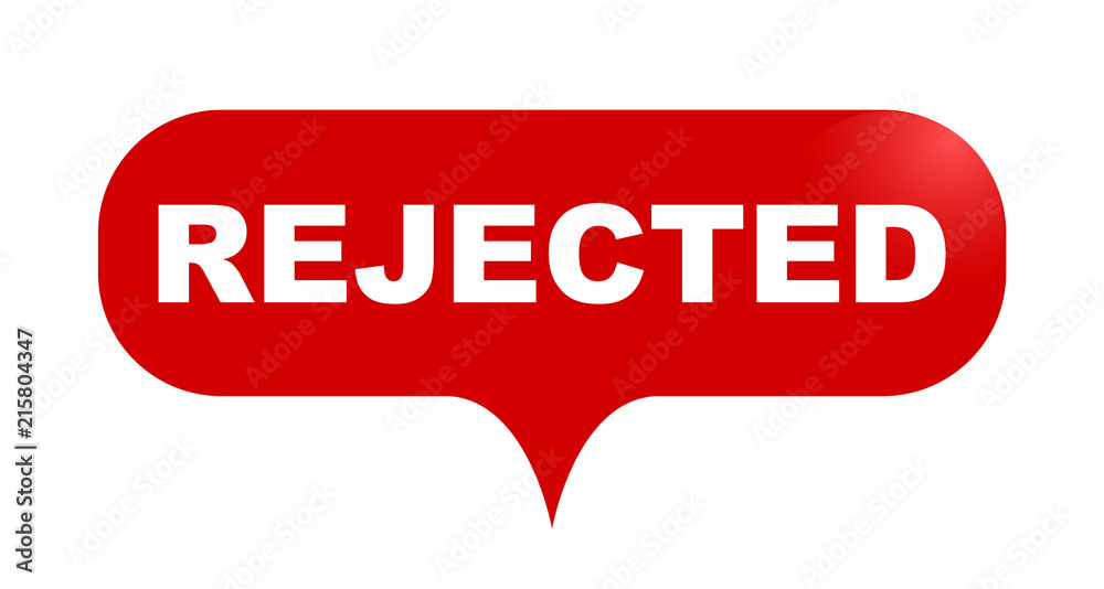 red vector bubble banner rejected red vector bubble banner rejected