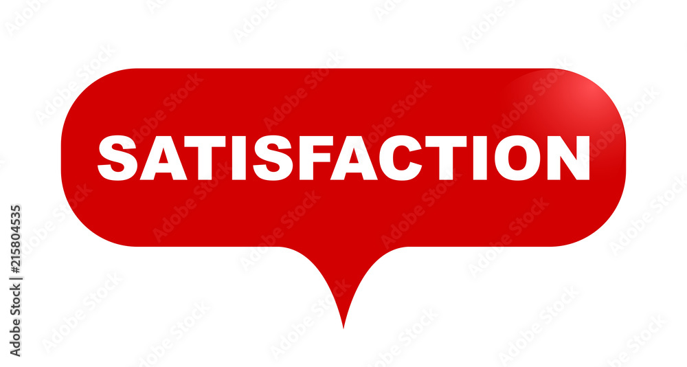 red vector bubble banner satisfaction red vector bubble banner satisfaction