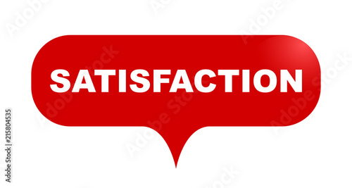 red vector bubble banner satisfaction