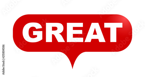 red vector bubble banner great