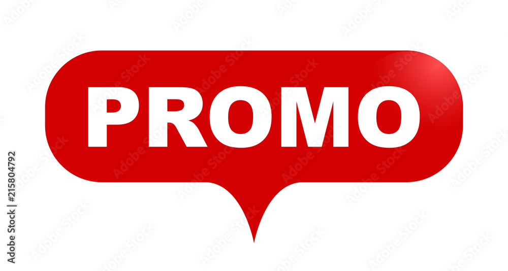 red vector bubble banner promo red vector bubble banner promo