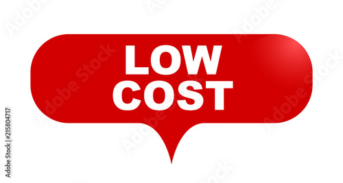 red vector bubble banner low cost