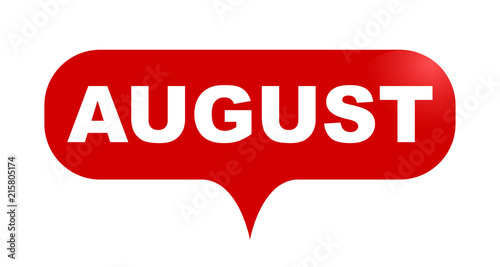 red vector bubble banner august