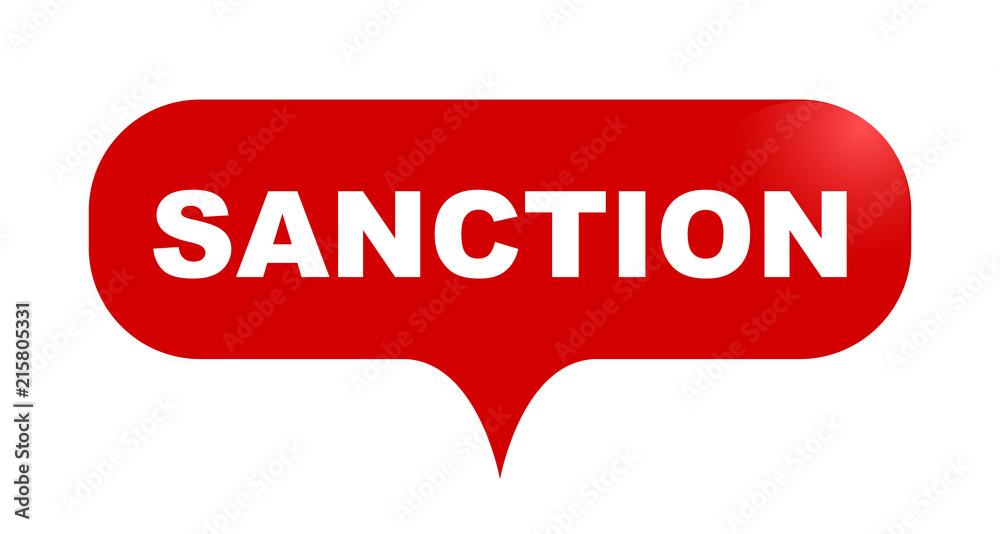 red vector bubble banner sanction red vector bubble banner sanction