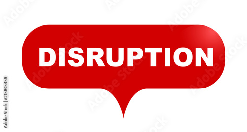 red vector bubble banner disruption