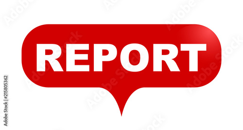 red vector bubble banner report