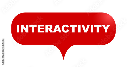 red vector bubble banner interactivity
