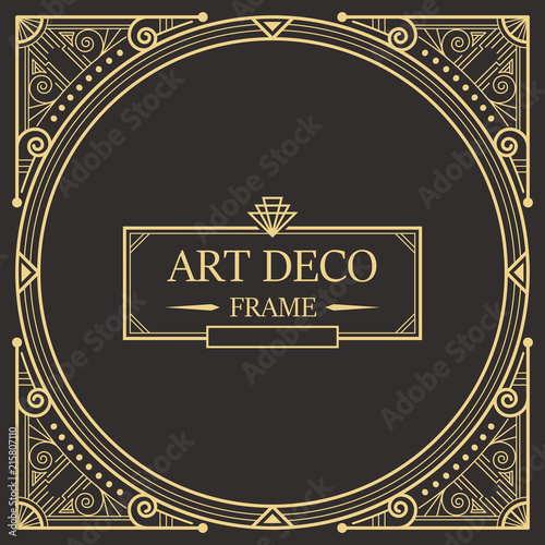 Art deco border and frame template.