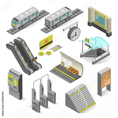 Metro station isometric