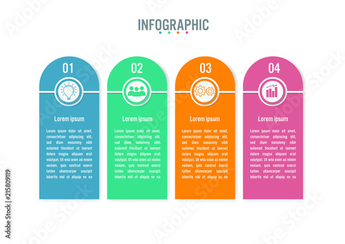 Business infographic template with options, Abstract elements diagram or processes and business flat icon, Vector business template for presentation.Creative concept for infographic.