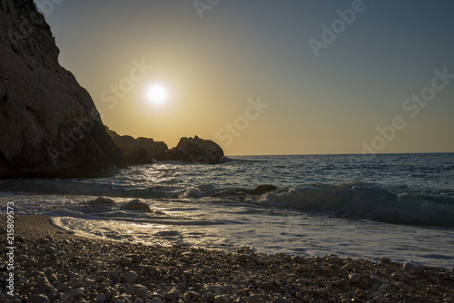 The Beach of Myrtos on Kefalonia Island Greece