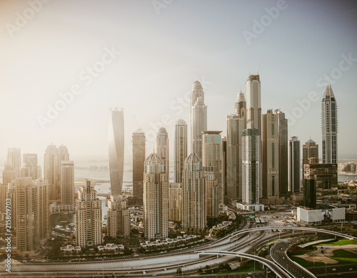 Dubai Skyline sunny day © TheAkkaas
