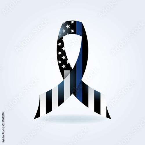 Police Support Ribbon Illustration