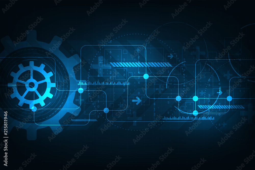 Obraz premium Technology and information about mechanical.