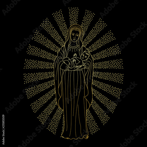 Virgin Mary holding baby Jesus