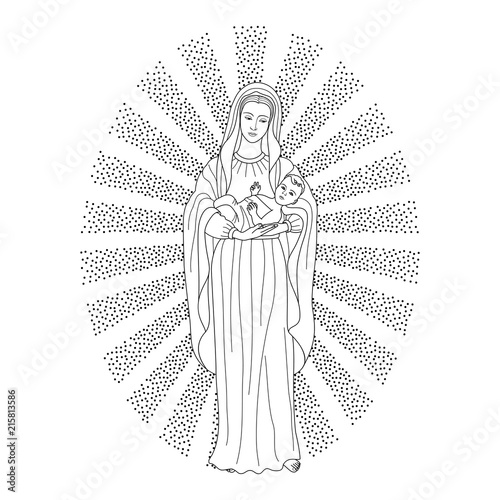 Virgin Mary holding baby Jesus