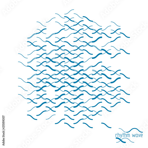 Technological vector wallpaper made with abstract lines. Modern geometric composition can be used as template and layout.