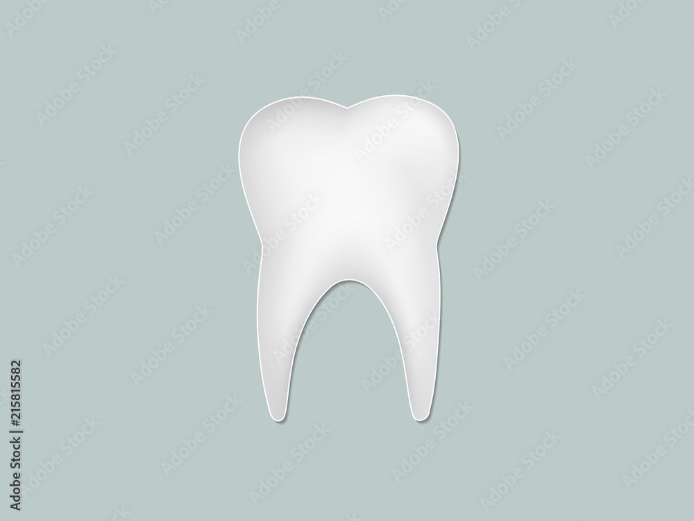A healthy back and white tooth for dentists on dark background vector illustration A healthy back and white tooth for dentists on dark background vector illustration