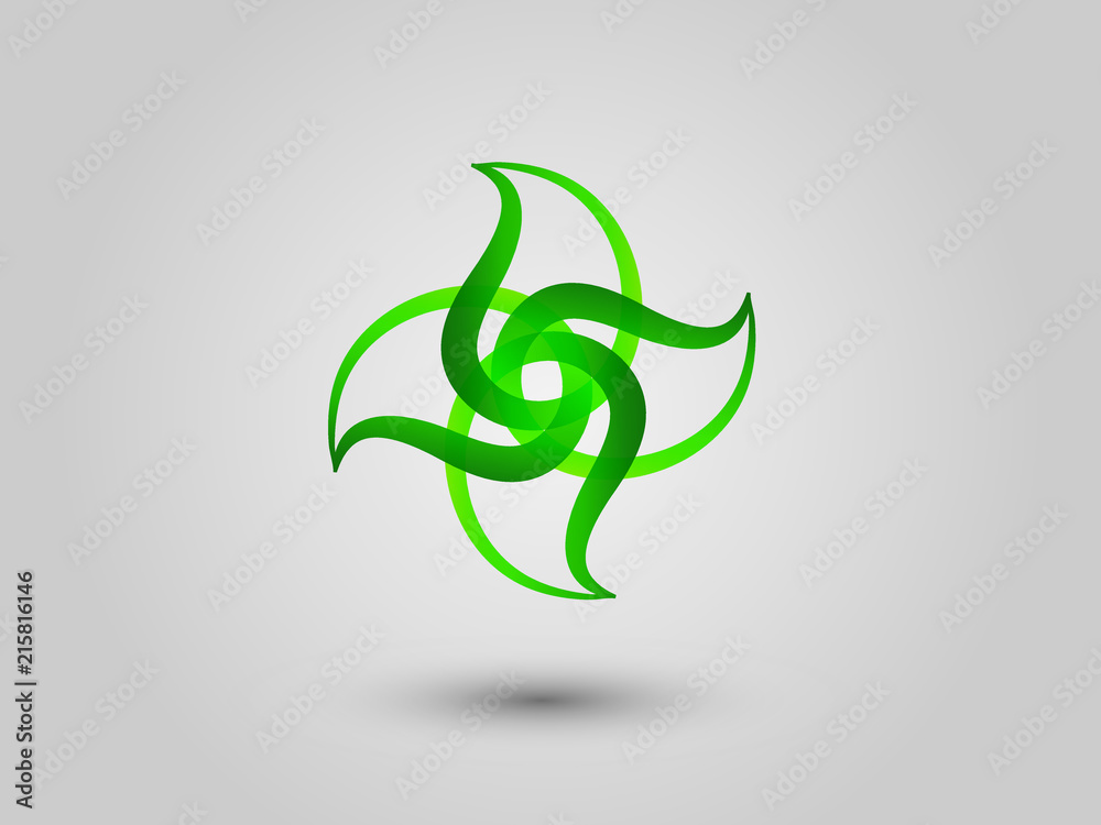 A green spin wheel logo vector illustration for business A green spin wheel logo vector illustration for business