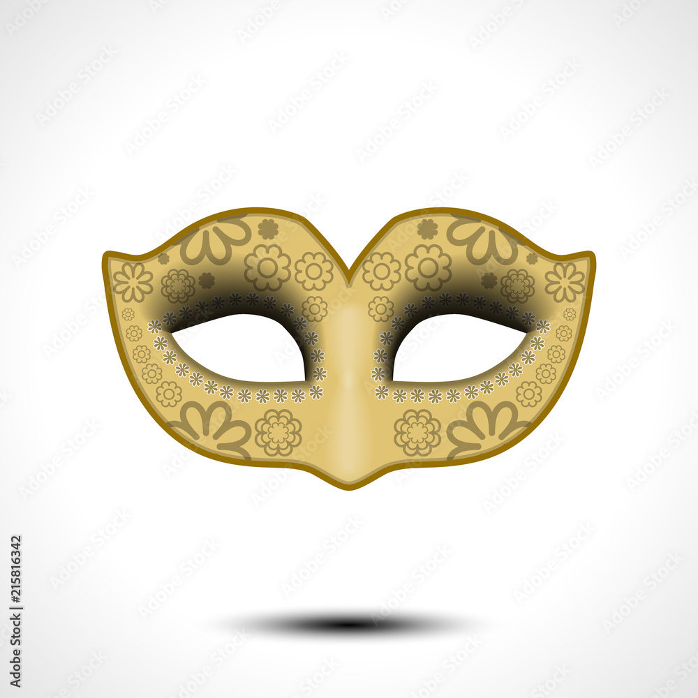Química web Turbina Masquerade party mask. Carnival mask isolated on white background, front  view Stock Vector | Adobe Stock