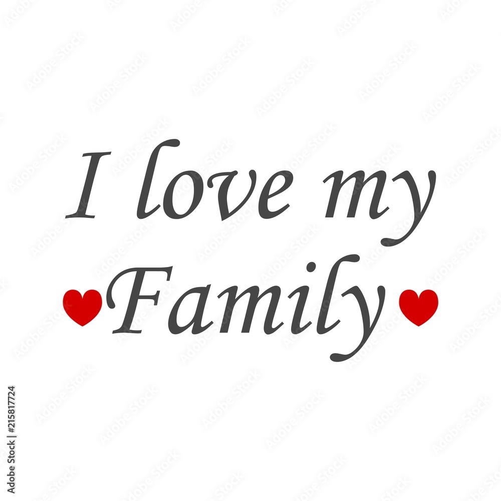 I Love My Family icon sign logo