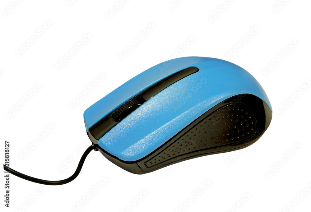 Black computer mouse isolated on white. Black computer mouse isolated on white.