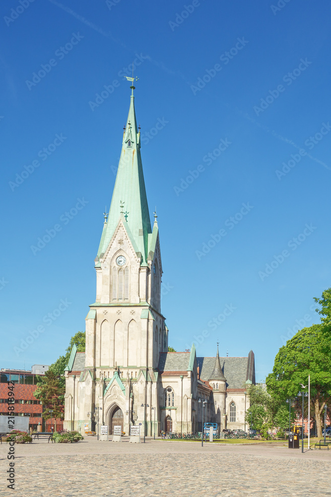 View of the Kristiansand Cathedral, seen from the front